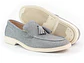 Mocasines para hombre en cuero carnaza - TARTÁN - Color gris - Miniatura 3