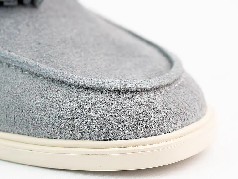 Mocasines para hombre en cuero carnaza - TARTÁN - Color gris 4