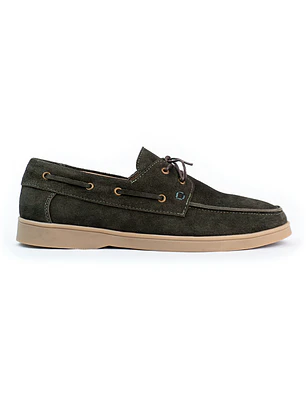 Zapatos apache Kintyre en cuero carnaza - Color verde oliva