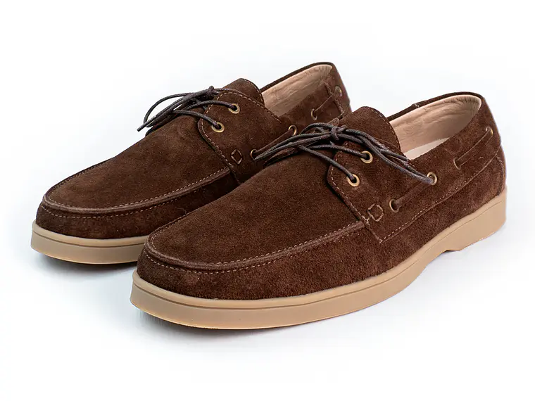 Zapatos apache Kintyre en cuero carnaza - Color sienna 3