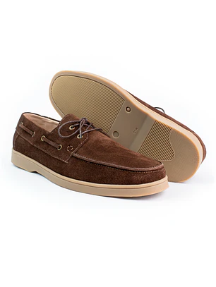 Zapatos apache Kintyre en cuero carnaza - Color sienna