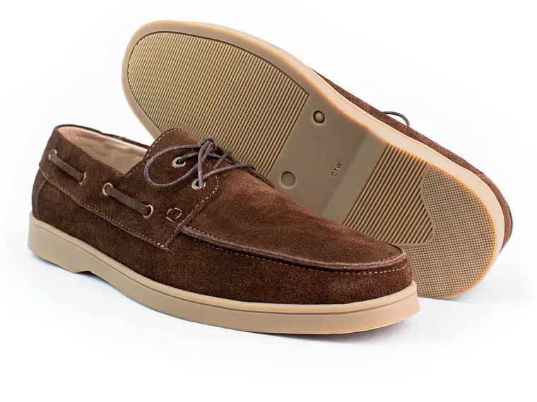 Zapatos apache Kintyre en cuero carnaza - Color sienna 2