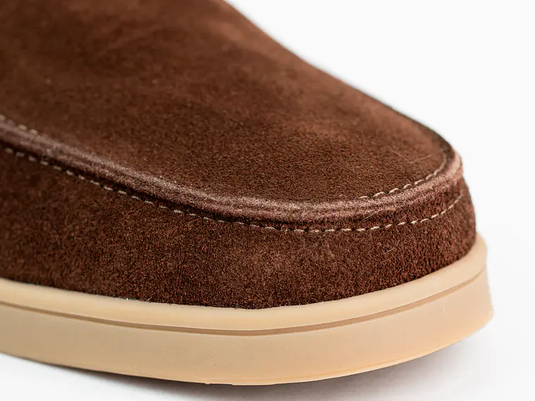 Zapatos apache Kintyre en cuero carnaza - Color sienna 4
