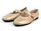 Bailarinas para mujer en cuero carnaza con hebilla – LIRIA - Color gold - Miniatura 2