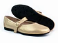 Bailarinas para mujer en cuero carnaza con hebilla – LIRIA - Color gold - Miniatura 3