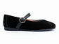 Bailarinas para mujer en cuero carnaza con hebilla – LIRIA - Color black - Miniatura 1