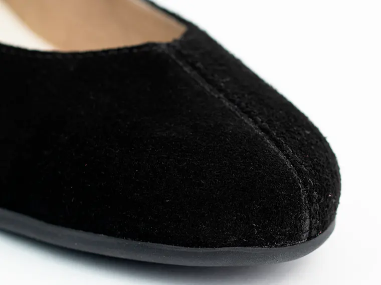 Bailarinas para mujer en cuero carnaza con hebilla – LIRIA - Color black 5