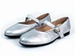 Bailarinas para mujer en cuero carnaza con hebilla – LIRIA - Color silver - Miniatura 3