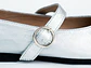 Bailarinas para mujer en cuero carnaza con hebilla – LIRIA - Color silver - Miniatura 4