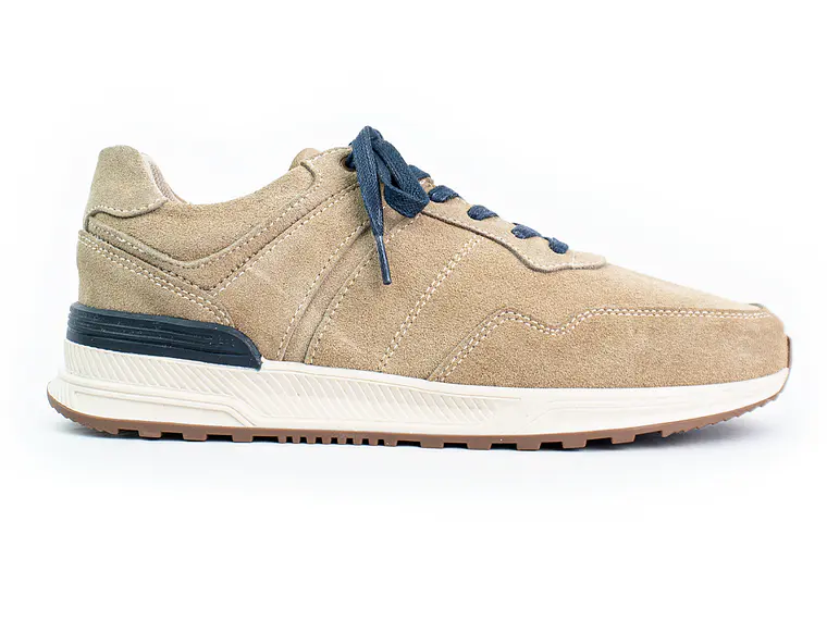 Tenis para hombre en cuero carnaza - CUMBRE - Color beige 1