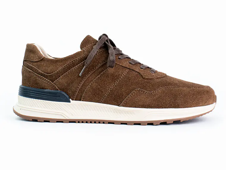 Tenis para hombre en cuero carnaza - CUMBRE - Color Chocolate 1