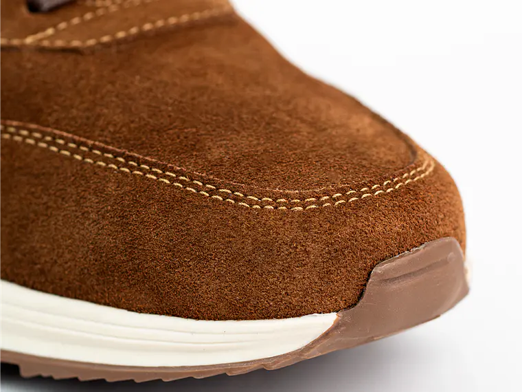 Tenis para hombre en cuero carnaza - CUMBRE - Color Caramelo  4