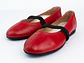 Bailarinas para mujer en cuero liso con elástico – LIRIA - Color Rojo  - Miniatura 2