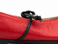 Bailarinas para mujer en cuero liso con cordón – LIRIA - Color Rojo - Miniatura 4