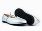 Bailarinas para mujer en cuero liso con cordón – LIRIA - Color Silver - Miniatura 2