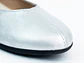 Bailarinas para mujer en cuero liso con cordón – LIRIA - Color Silver - Miniatura 5