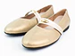 Bailarinas para mujer en cuero liso con clip – LIRIA - Color Dorada -  - Miniatura 3