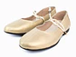 Bailarinas para mujer en cuero liso con cordón – LIRIA - Color Dorado-  - Miniatura 3