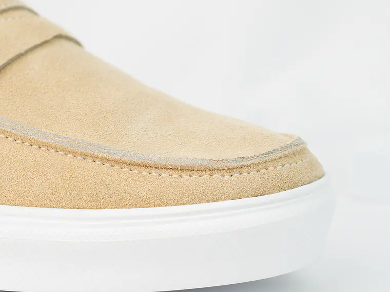 Mocasines para hombre en cuero carnaza - LORNE - Color Castor-  5