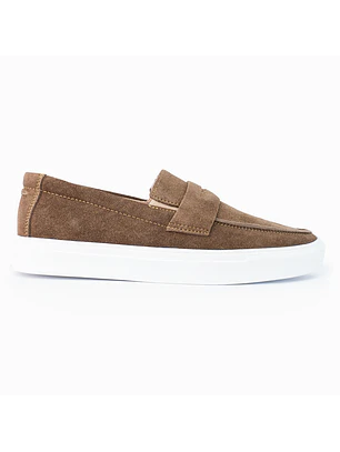 Mocasines para hombre en cuero carnaza - LORNE - Color café