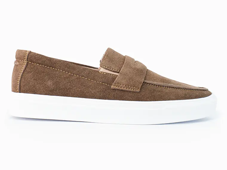 Mocasines para hombre en cuero carnaza - LORNE - Color café 1