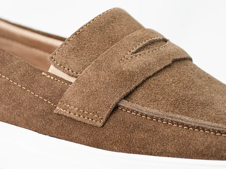 Mocasines para hombre en cuero carnaza - LORNE - Color café 4