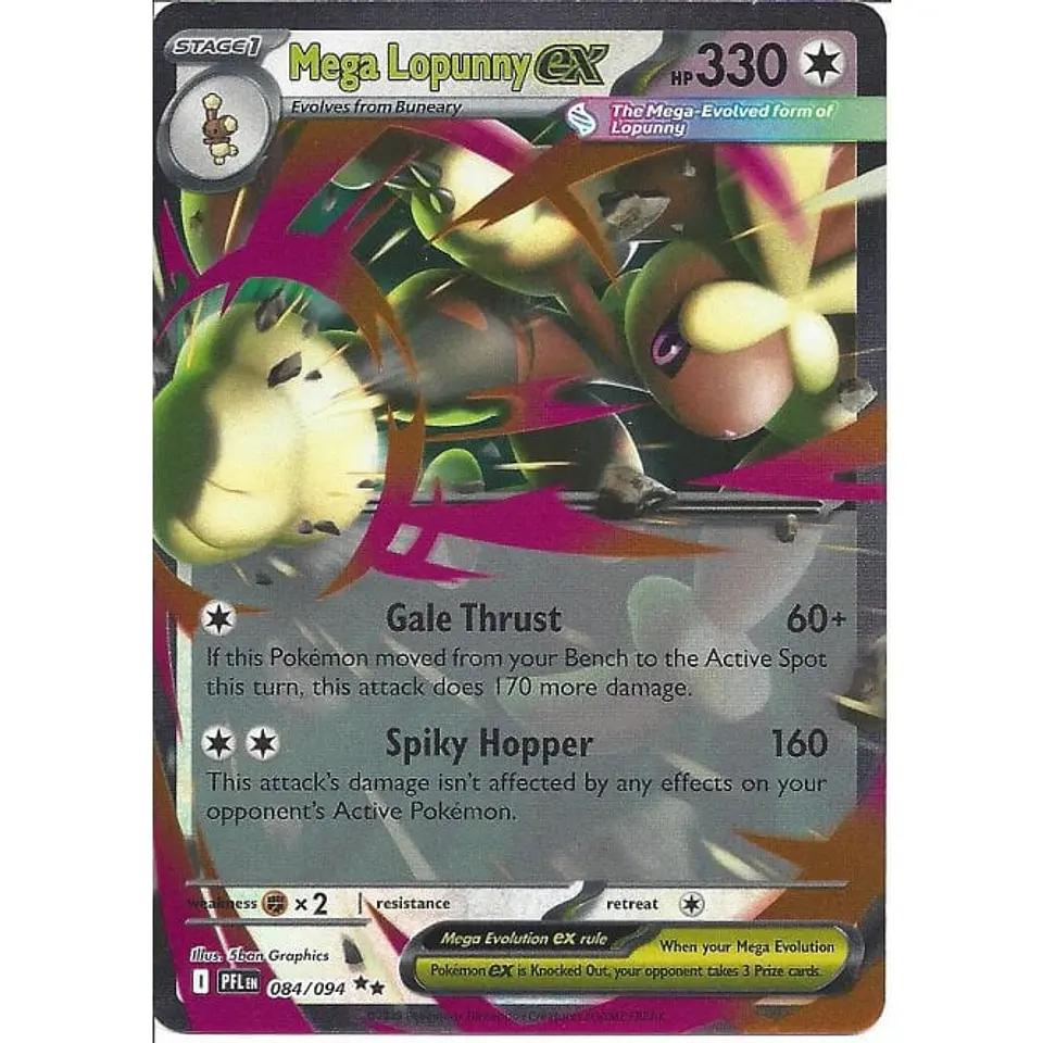 Mega Lopunny ex - 084/094 - ME02: Phantasmal Flames 1