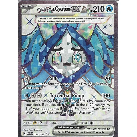 Wellspring Mask Ogerpon ex - 194/167 - SV06: Twilight Masquerade