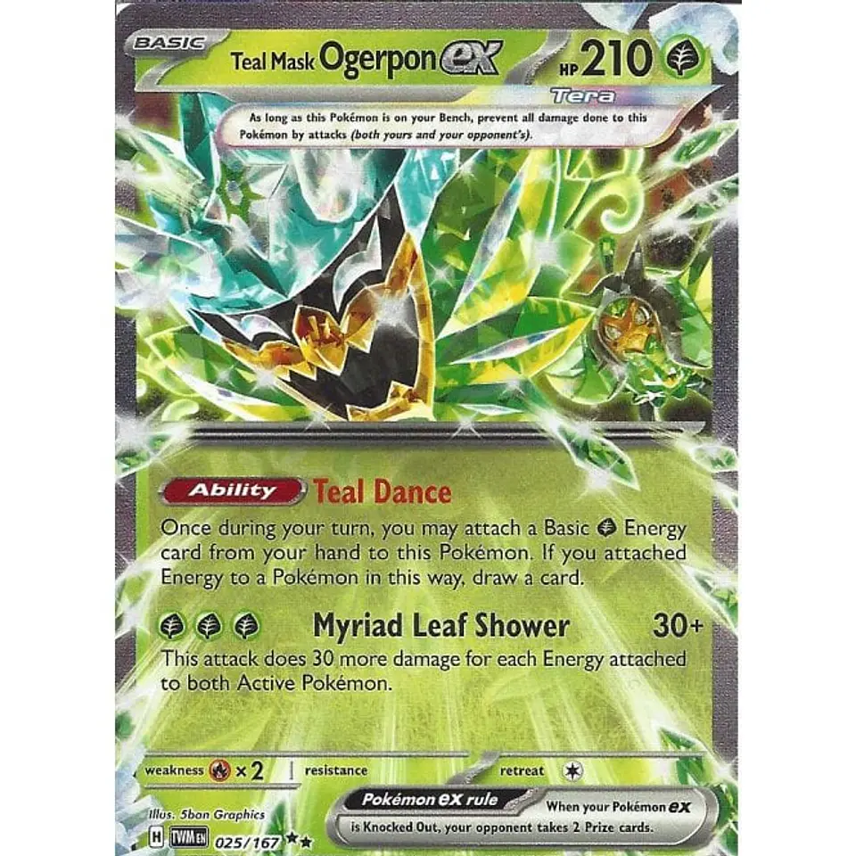 Teal Mask Ogerpon ex - 025/167 - SV06: Twilight Masquerade 1