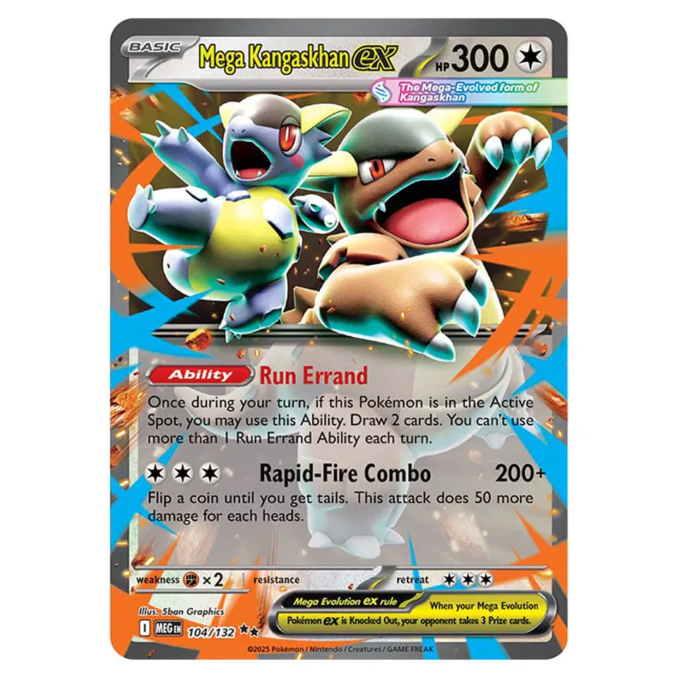 Mega Kangaskhan ex - 104/132 - ME01: Mega Evolution  1