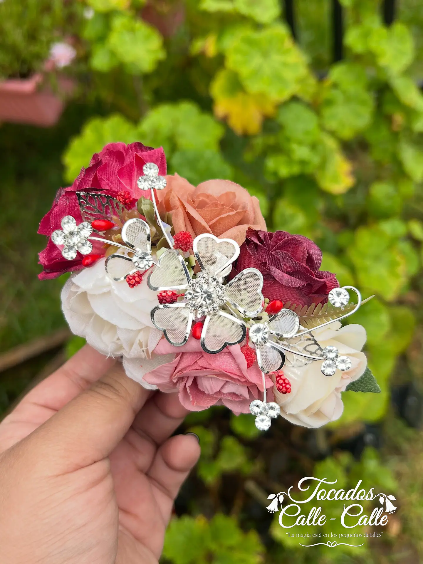 Tocado Personalizado Modelo Jazmin Extrabrillo  5