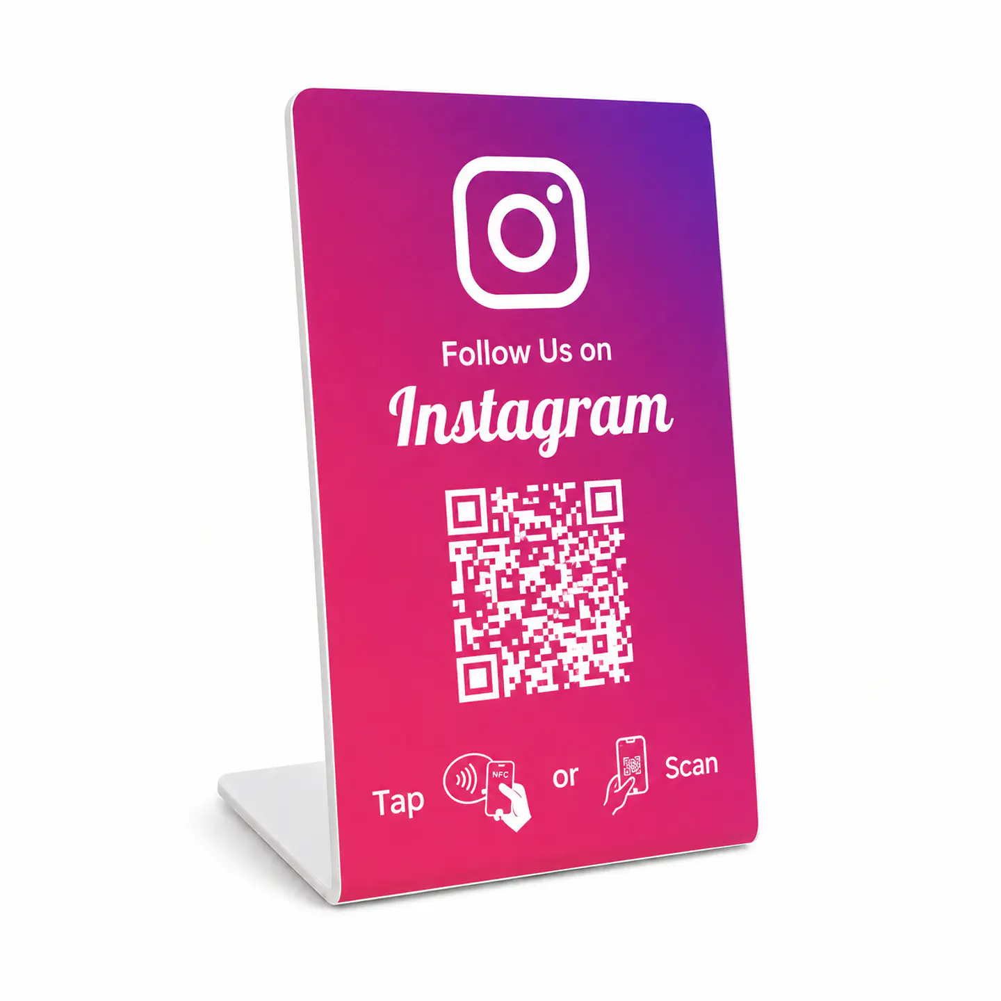 Banner de Mostrador para Instagram Follow | NFC + QR 1