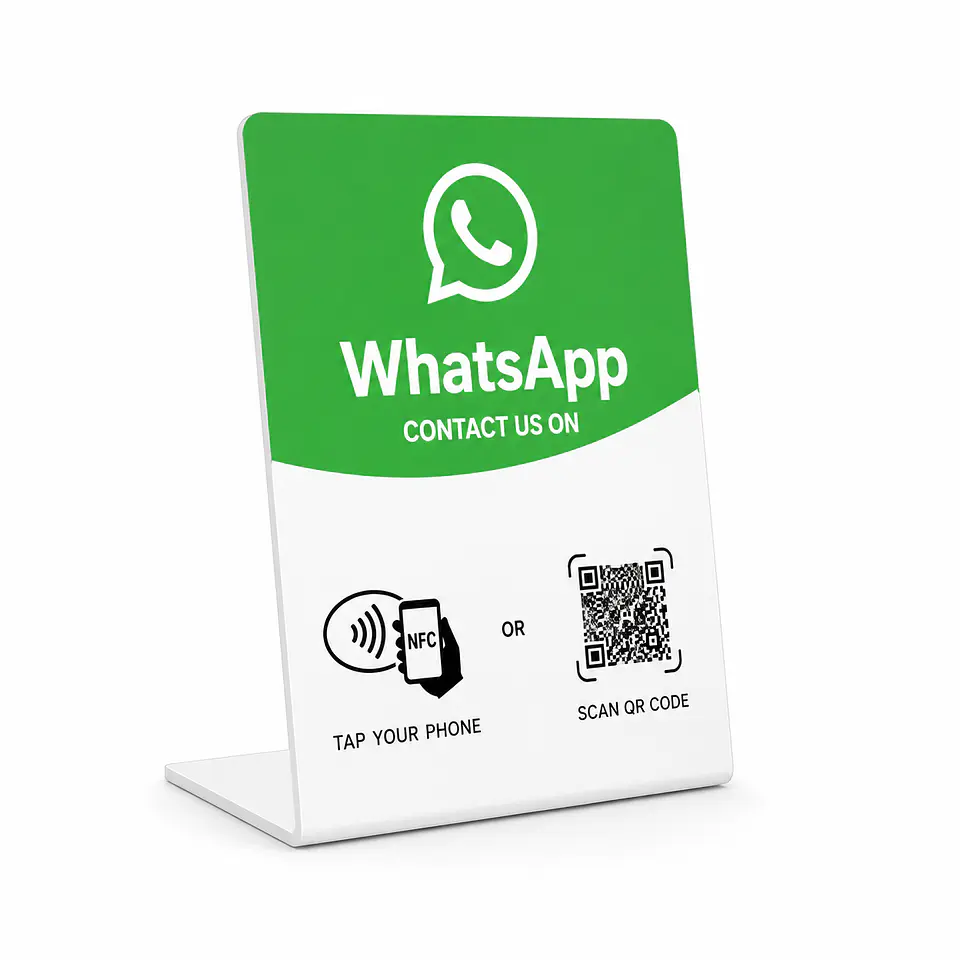 Banner de Mostrador para WhatsApp | NFC + QR 1