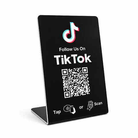 Banner de Mostrador para TikTok Follow | NFC + QR