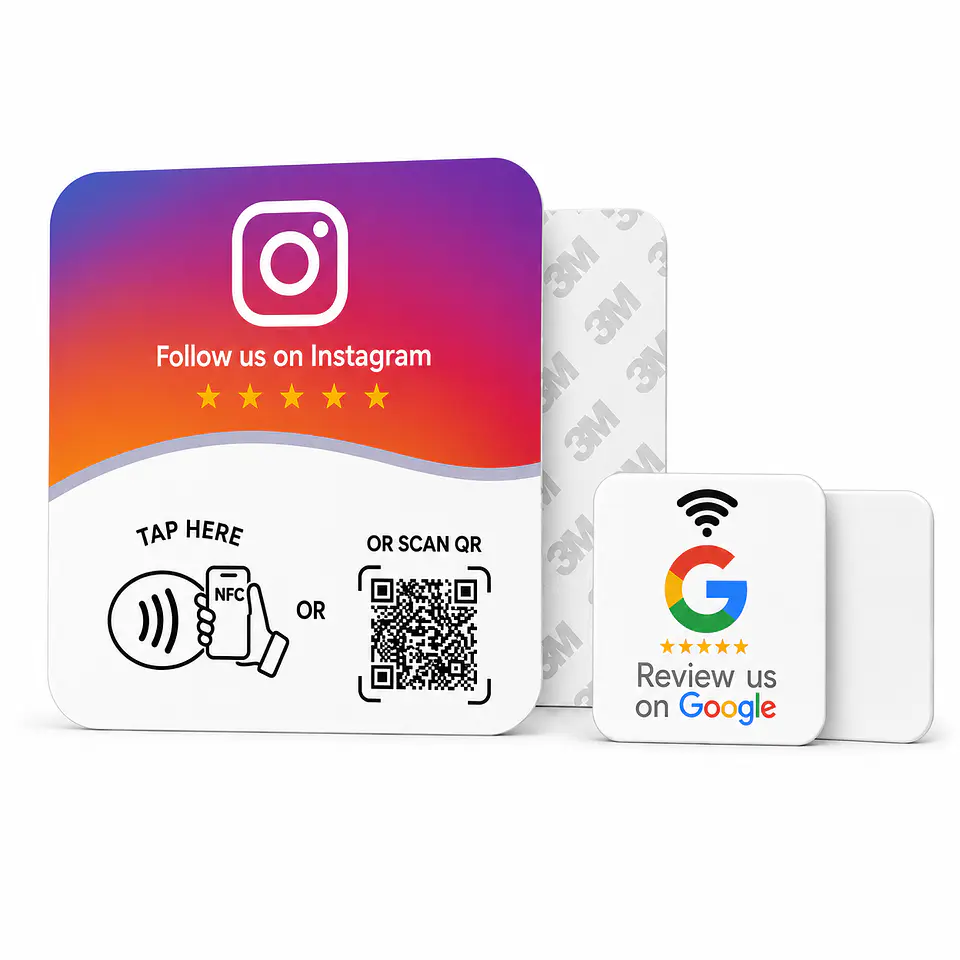Pack Placa a Elegir + Etiqueta NFC Google Reviews 2
