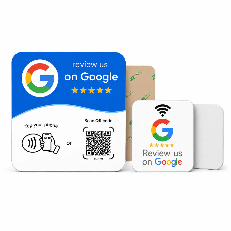 Pack Placa a Elegir + Etiqueta NFC Google Reviews 1
