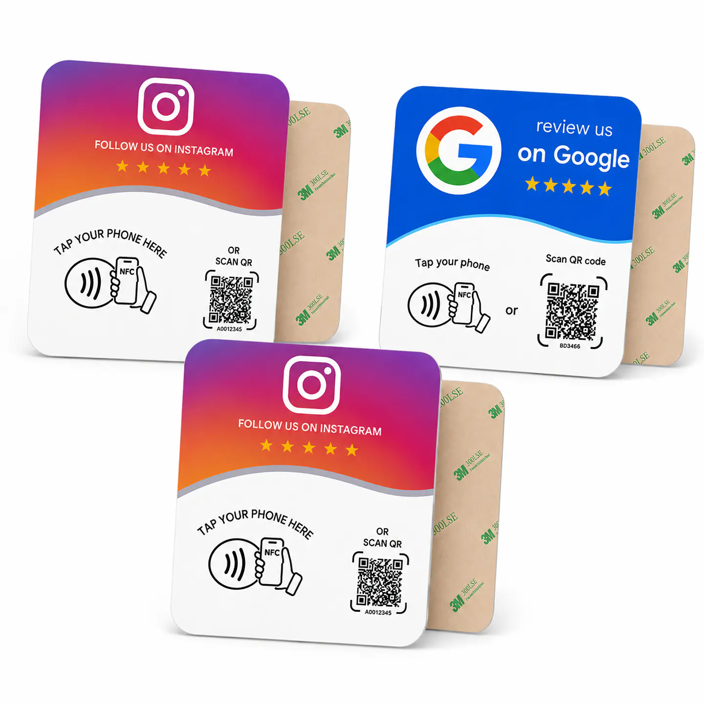 Pack de 3 Placas a Elegir | NFC + QR 2