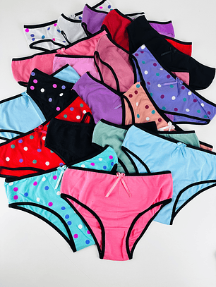 4 CALZONES DE ALGODÓN PERUANO TIRO MEDIO #013