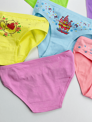 12 CALZONES DE NIÑA ALGODON #458