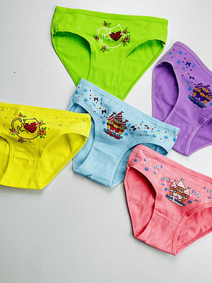 12 CALZONES DE NIÑA ALGODON #458