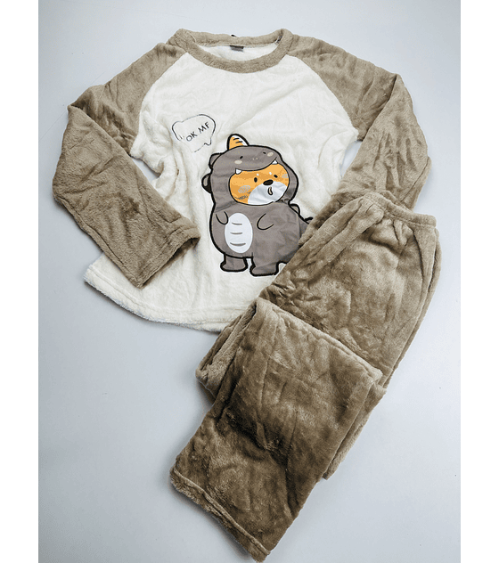 1 PIJAMA PLUSH INVIERNO ( PERRITO /DINO ) 