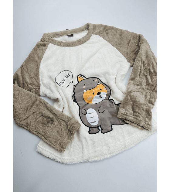 1 PIJAMA PLUSH INVIERNO ( PERRITO /DINO ) 