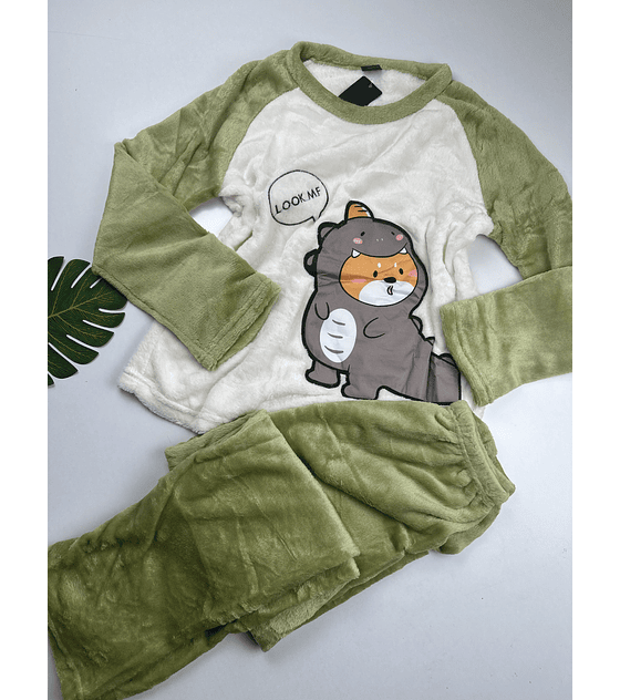 1 PIJAMA PLUSH INVIERNO ( PERRITO /DINO ) 