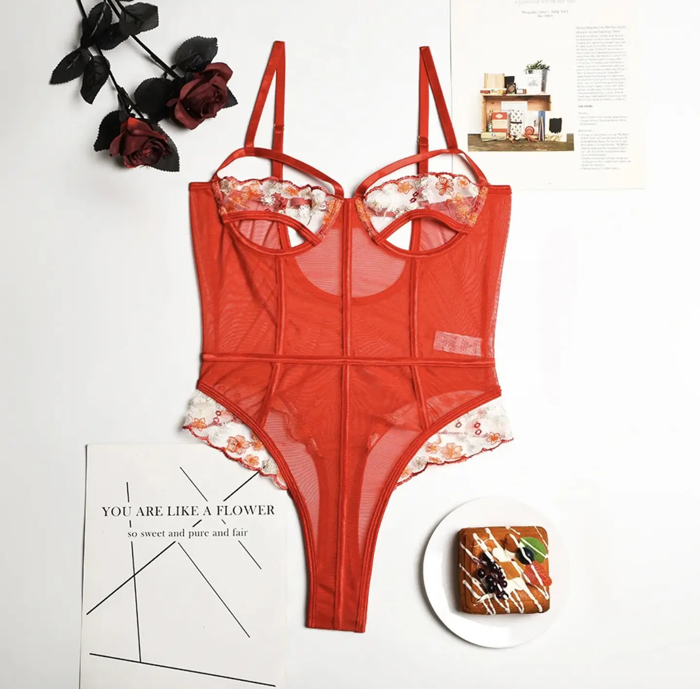 BODY SEXY ENCAJE FLORAL #3134 3