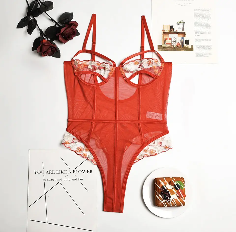 BODY SEXY ENCAJE FLORAL #3134 3
