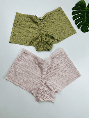 4 PANTALETAS DE ENCAJE #856