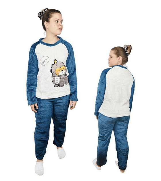 1 PIJAMA PLUSH INVIERNO ( PERRITO /DINO ) 