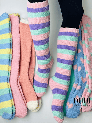 6 PARES DE CALCETINES LARGOS TERMICOS PLUSH 