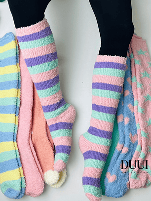 6 PARES DE CALCETINES LARGOS TERMICOS PLUSH 