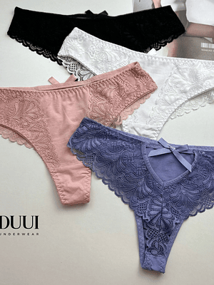 4 CULOTTE ALGODON ENCAJE - TIRO MEDIO #683